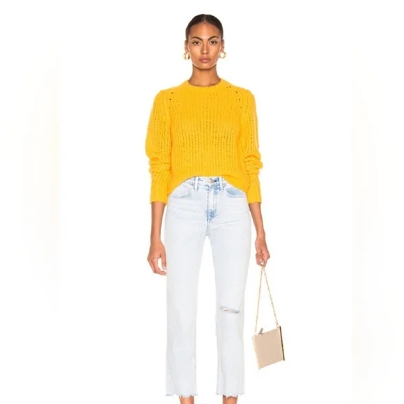 Rag & Bone Mustard Wool Arizona Crew Sweater - Picture 4 of 12